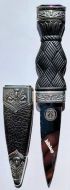 Thistle, Amethyst top, Sgian Dubh